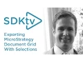 SDK TV Exporting a Document Grid to Excel in MicroStrategy