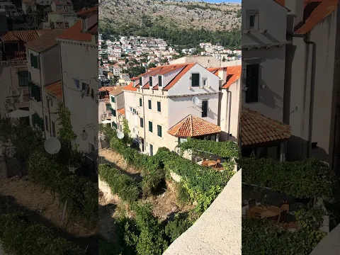 Croatia Dubrovnik View of Old Town Buildings from City Wall #Shorts