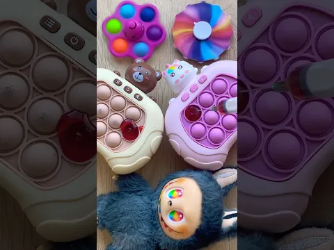Labubu Popit Injection! 💩💩💩 #satisfying #squishy #labubu #popit #asmr #shortsfeed