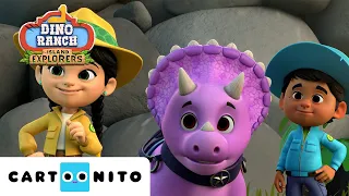 Спасяване на поспалив тиранозавър! 🎶🦖 | НОВО "Дино ранчо: Изследователи на острова" | Cartoonito