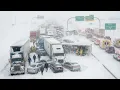 Blizzard Chaos in Calgary Canada Snow Storm Paralyzes Roads Across Alberta People Trapped