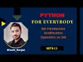 L - 17 Mastering Set Operations in Python A Comprehensive Guide Python for Everybody