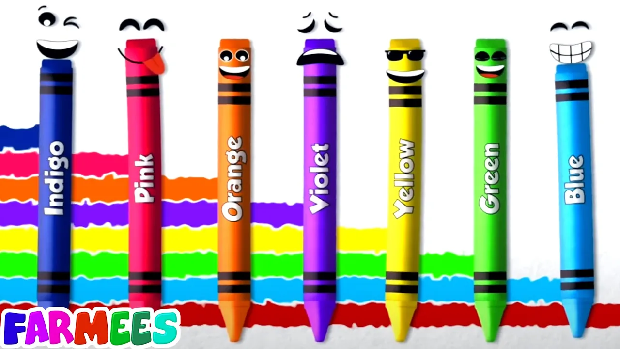 Crayons Song, Learn Colors With Animals, Nursery Rhyme And Cartoon Video Crayons Song, Learn Colors With Animals, Nursery Rhyme And Cartoon Video