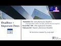 Early Admission Deadline Webinar