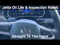 2019-2025 Volkswagen Jetta Service Oil Life Inspection Reset