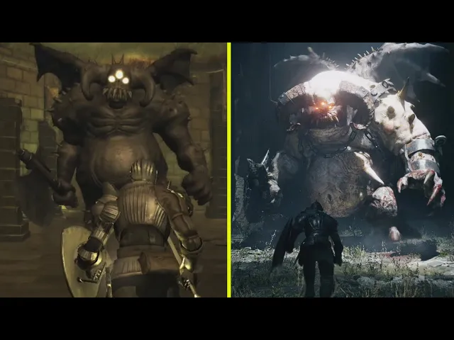 Demon's Souls Remake vs Original Early Graphics Comparison (PS5 vs PS3)
