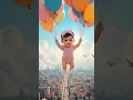 Download Lagu The baby was taken to the sky by a large bundle of balloons .#animal #short #shorts #shortvideos