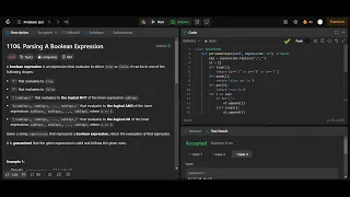 Leetcode 1106 Parsing A Boolean Expression
