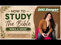 You Read the Bible Now What How to Study the Bible DIG Deeper Part 3 GROW