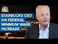 Starbucks CEO expects 100 of retail workers to earn 15 per hour within next three years