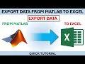 From MATLAB to Excel in 2 Minutes Export and Analyse Your Data MATLAB Tutorial