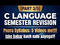 C Language Semester Exam Revision Part Pointers Functions