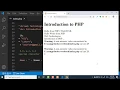 PHP Course - Hello World and Naming Variables