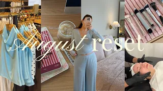 AUGUST RESET getting my life together workout aritzia haul facial pre-fall shopping goals
