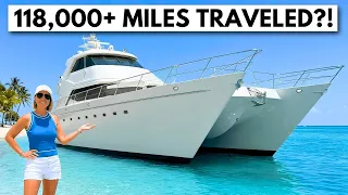118 000 Miles Traveled 2000 Custom 78 Power Catamaran Moana Yacht Tour