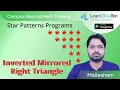 Inverted Mirrored Right Triangle Star Pattern Programs C Programming