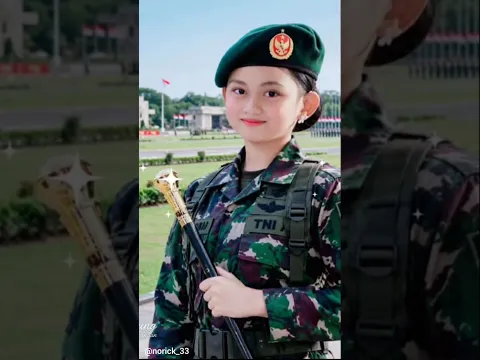 Gagahnya NI Hiyang pakai baju seragam TNI #kdm