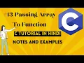 Passing Array To Function C Programming For Beginners In Hindi