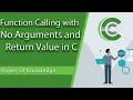 Function Calling Without Argument And Return Values In C Programming Hindi