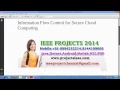 Information Flow Control for Secure Cloud Computing