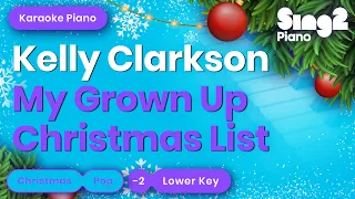 Download My Grown Up Christmas List Karaoke | Kelly Clarkson (Karaoke Piano) MP3