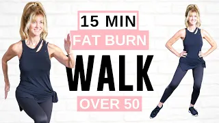 15 minute fat burning indoor walking workout full body 