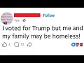 Entitled Trump voters REGRETTING their STUPIDITY