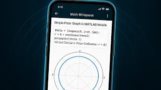 Getting Started with MATLAB Mobile Create Your First File Plot a Polar Graph