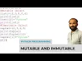 Mutable vs Immutable in Python with Program Example