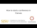 How to start a conference in Canvas