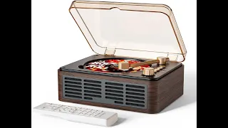Retro Portable CD Players for Home Turntable Imitation Unboxing and Testing