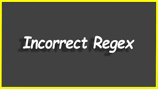 Python Programs Incorrect Regex