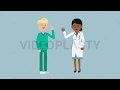 Black Female Doctor and Nurse Waving MOV GIF
