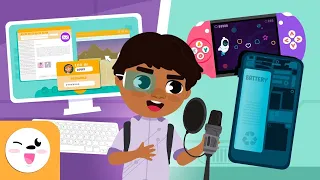 Vocabulário de TECNOLOGIA para crianças - Compilação - Celular, videogame, laptop, tablet...