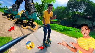 স্কেটিংয়ের সামনের ২টা চাকা না থাকলে কী হবে? 😱🛼