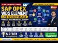SAP OPEX WBS Element End-to-End Real-Time Project Example Complete SAP PS Process with Accounting