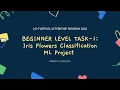 LGMVIP Data Science Task 1 Iris Flowers Classification ML Project