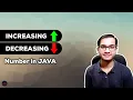 Increasing and Decreasing Number in Java BlueJCode
