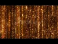 Fly Through Sparkling Golden Particles - Abstract Background