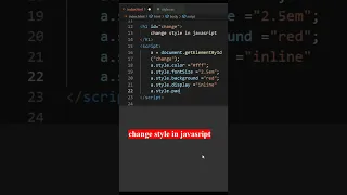 How to Change Style in JavaScript Html and CSS short project