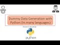 Dummy Data Generation with Faker in Python