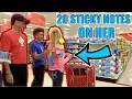 PUTTING STICKY NOTES ON PEOPLE CHALLENGE