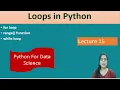 loops in python python for data science data science full course in hindi