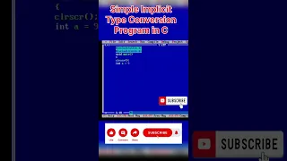 Simple Implicit Type Conversion Program in C