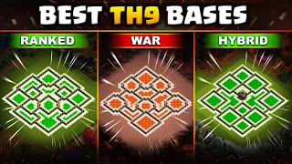BEST Town Hall 9 Base Designs! (War, Hybrid & Ranked) + COPY LINKS