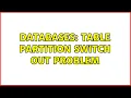 Databases Table Partition Switch out problem