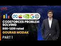 Live Problem Solving for Coding Interviews Part 1 800 1200 Range Codeforces