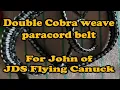 Paracord double cobra weave belt