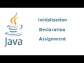 Initialization Declaration and Assignment in JAVA for beginners