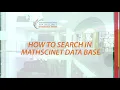 How to search in Mathscinet database